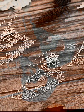 The Oxidised Dangler Collection - The Layered Peacock Motifs