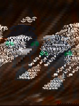 The Divine Goddess (Emerald Green) - Embellished Oxidised Collection