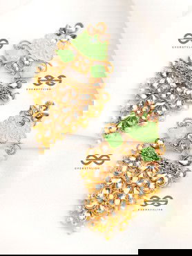 The Marvellous Meenakari Collection - Aanya Earrings - Green