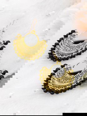 The Elegant Tribals - Golden Oxidised Earrings