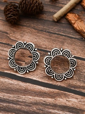 The Cute Florals - Oxidised Boho Studs