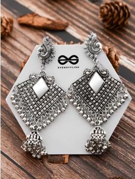 The Artistic Delight - Oxidised Boho Earrings