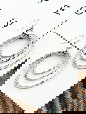 The Shimmery Circles - Silver Elegant Earrings