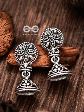 The Little Circled Jhumkis - Tiny Trinket Earrings