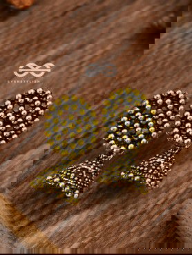 The Little Dotted Circled Jhumkis (Golden) - Tiny Trinket Earrings