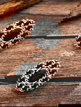 The Bling Button Studs - Onyx Black - Tiny Trinket Earrings