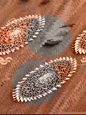 The Godly Durga Studs - Oxidised Boho Earrings