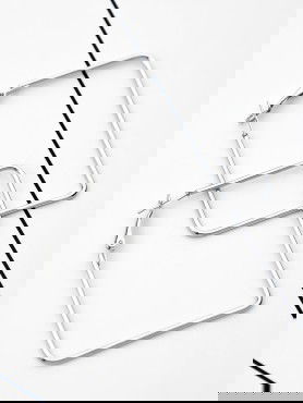 The Everyday Chic - Oversized Rectangle Hoops - Silver