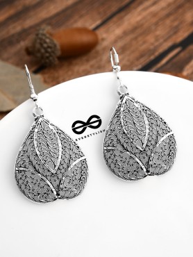 The Delightful Intricate Motifs - Oxidised Boho Earrings