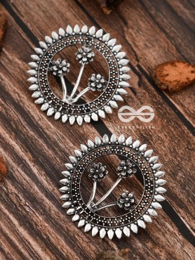 The Artsy Bohemian Sun - Oxidised Boho Earrings