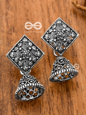 The Nature Artwork Jhumkis - Tiny Trinket Earrings