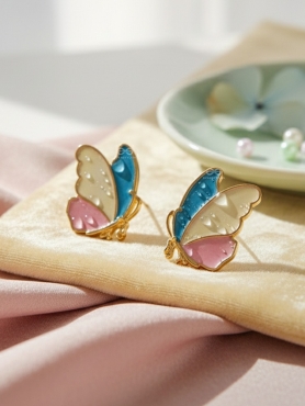 The Bewitching Butterflies - Statement Enamelled Studs
