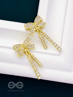 The Rockstar- Golden Rhinestones Earrings