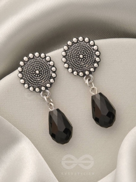 The Moonlit Rain- Tiny Trinket Earrings (Raven Black)