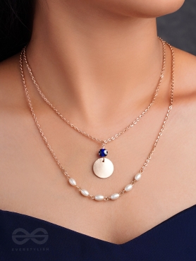 Sun N Sea- Golden Layered Necklace With Anti-Tarnish Coating 