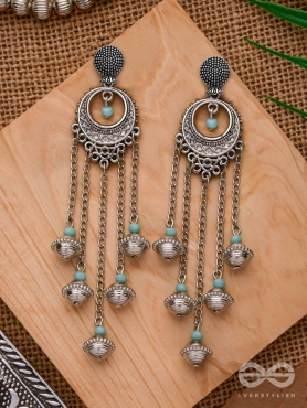 The Royal Glory- Oxidised Embellished Earrings