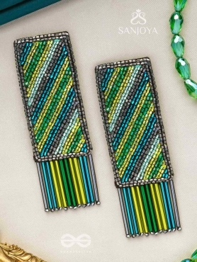 Pravish - The Colorful Rains - Cutdana Hand Embroidered Earrings
