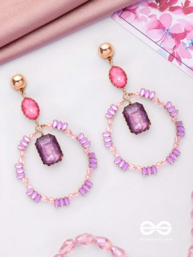 The Glittering Globe- Golden Embellished Earrings