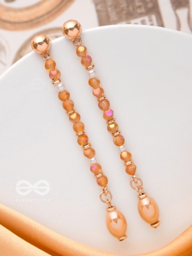 The Raining Embers- Golden Embellished Earrings