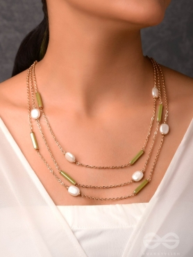 The Tranquil Garden - Multi Layered Neckpiece With Anti-Tarnish Coating