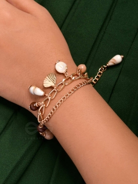 COFFEE BY BEACHSIDE - STATEMENT LAYERED BRACELET