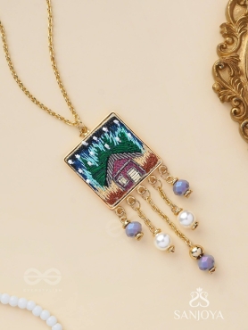 Damya - The Dreamhouse Heaven - Golden Embellished Hand Embroidered Neckpiece