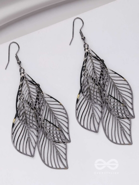 LEAF ME BREATHLESS - SILVER STATEMENT EARRINGS