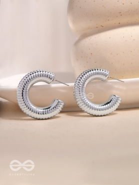 Sunlit Harmony - Statement Silver Earrings