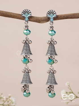 The Marine Carillons - Enamelled Oxidised Earrings