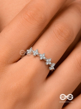 The Sacred Crown - Silver Cubic Zirconia Ring (Adjustable)