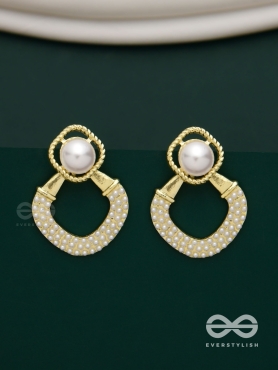 Celestial Pearls- Elegant pearl earrings