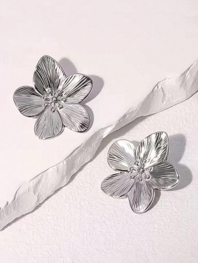 SILVER FLORA- Delicate Silver Bloom Earrings