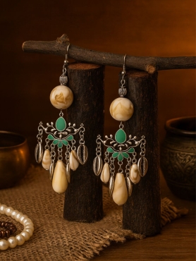 DESERT DREAM  –  OXIDISED BOHEMIAN DANGLERS