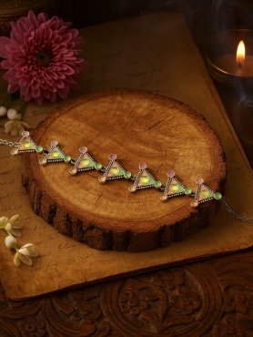 TRIBAL TRIAD - MULTICOLOUR ENAMEL NECKPIECE