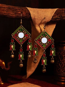 MIRROR FLAIR - VIBRANT OXIDISED EARRING