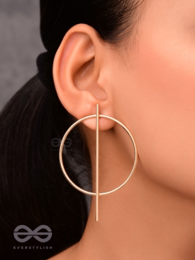 An Elegant Delight Golden Geometric Earrings