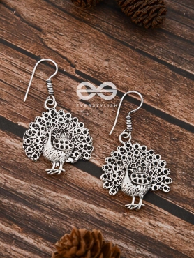 The Fanning Peacocks - Tiny Trinket Earrings