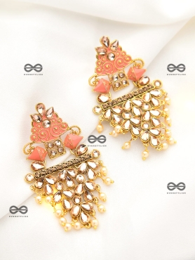 The Marvellous Meenakari Collection - Aanya Earrings - Coral