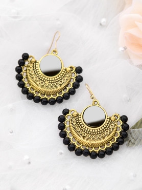 The Elegant Tribals - Golden Oxidised Earrings