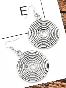 The Shimmery Hypnosis - Silver Elegant Earrings