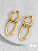 Delicate Interwined Gold Chain Dangler Earrings