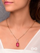 Magenta's Magic - Smart And Casual Neckpiece With Anti-Tarnish Coating