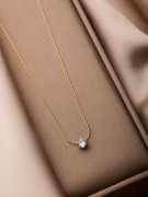 AURA GLEAM - TIMELESS DAINTY STAINLESS STEEL WHITE CZ PENDANT