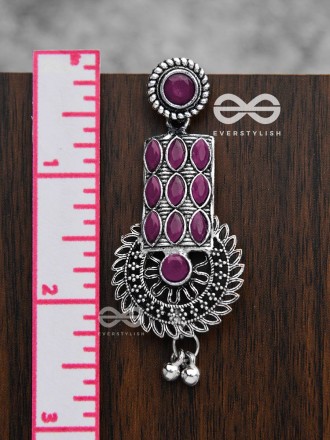 The Studded Artistry - Ruby Red - The Embellished Oxidised Collection