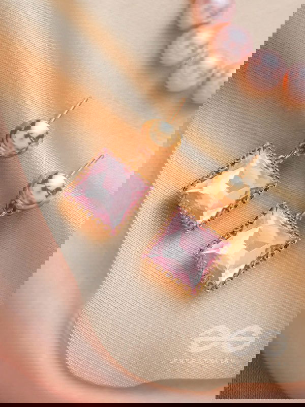 The Foggy Mirror- Golden Embellished Earrings