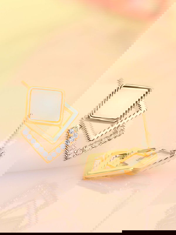Eccentric Square Earrings
