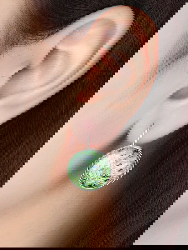 Little Pretty Peacock Button Danglers