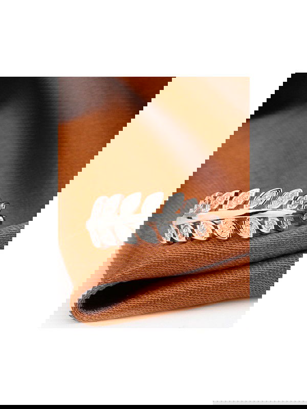 Lustrous  Leaves Adjustable American Diamond Ring