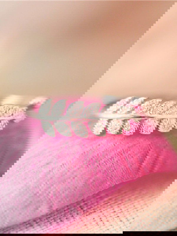 Lustrous  Leaves Adjustable American Diamond Ring