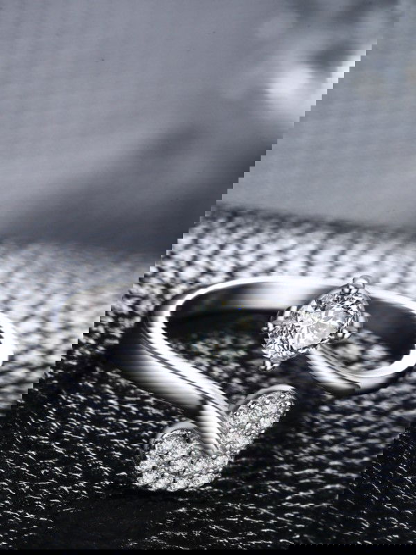 Shimmering Heart Adjustable CZ Ring